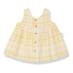 1+ in the family - Aranella Linen Check Dress | Yellow