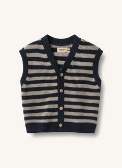 Wheat - Pete Merino Wool Sleeveless Vest | Beige