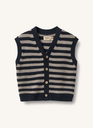 Wheat - Pete Merino Wool Sleeveless Vest | Beige