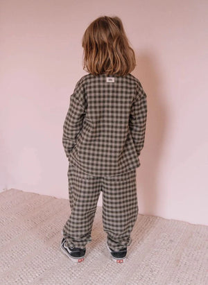 Studio Bohème - Carrott Vichy Organic Cotton Trousers | Gray