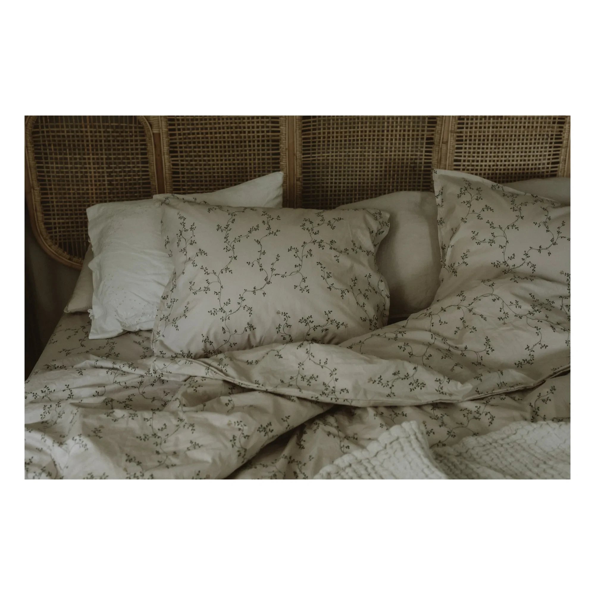 garbo&friends - Botanical Percale Cotton Duvet Cover Set | Green