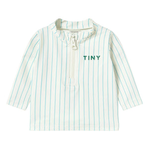 Tinycottons - Striped UV Protective Swim T-Shirt | Light Blue