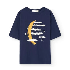 The Animals Observatory - Collie Lune organik pamuklu T-shirt | Lacivert
