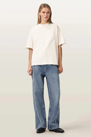 AllSaints women's cotton t-shirt INSIGNIA