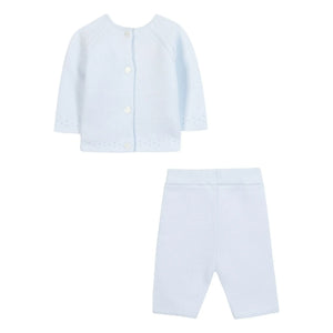Tartine et Chocolat - Light Blue Knit Sweater and Leggings Set