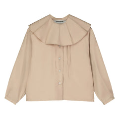 Tangerine - Oversize Yakalı Bluz | Bej