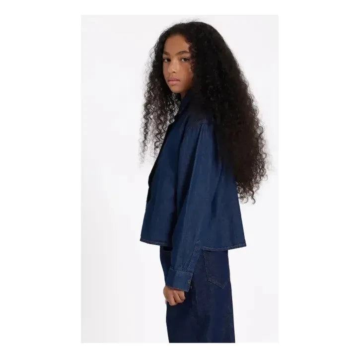 Finger in the nose - Crush Short Denim Shirt | Raw denim