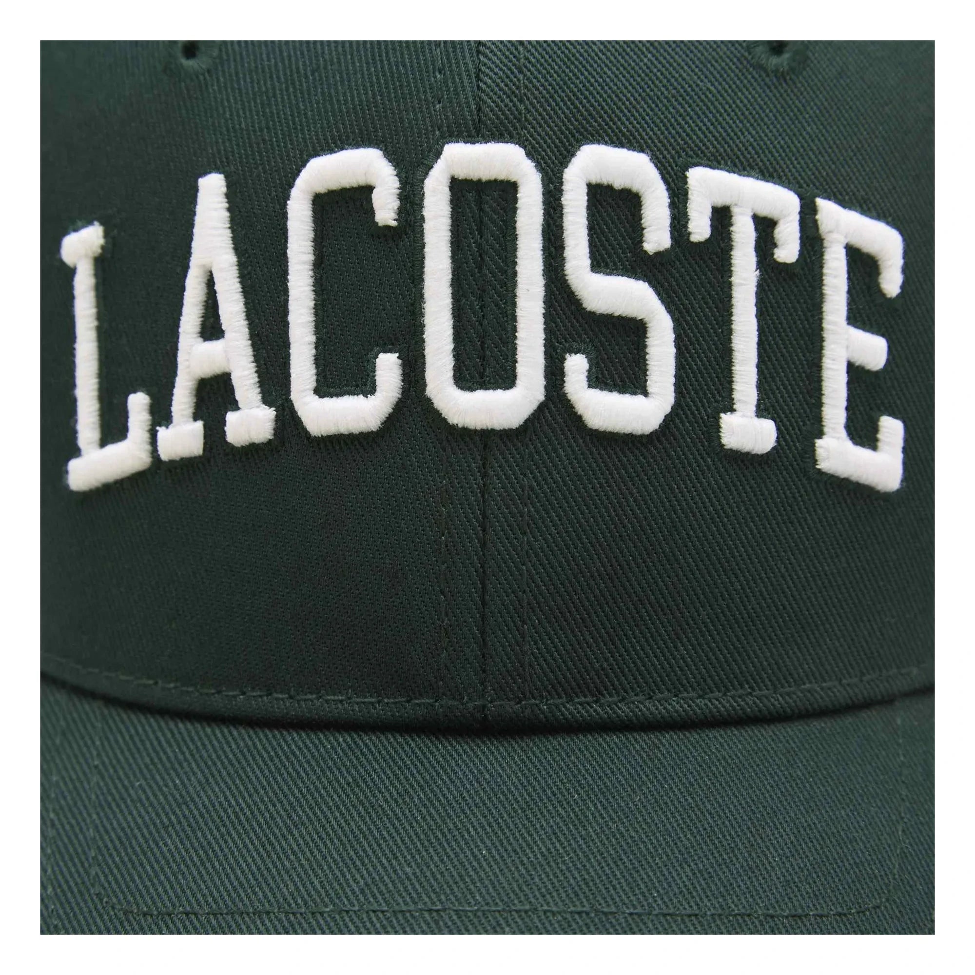 Lacoste - Wordmark Logo organik pamuk şapka | Yeşil