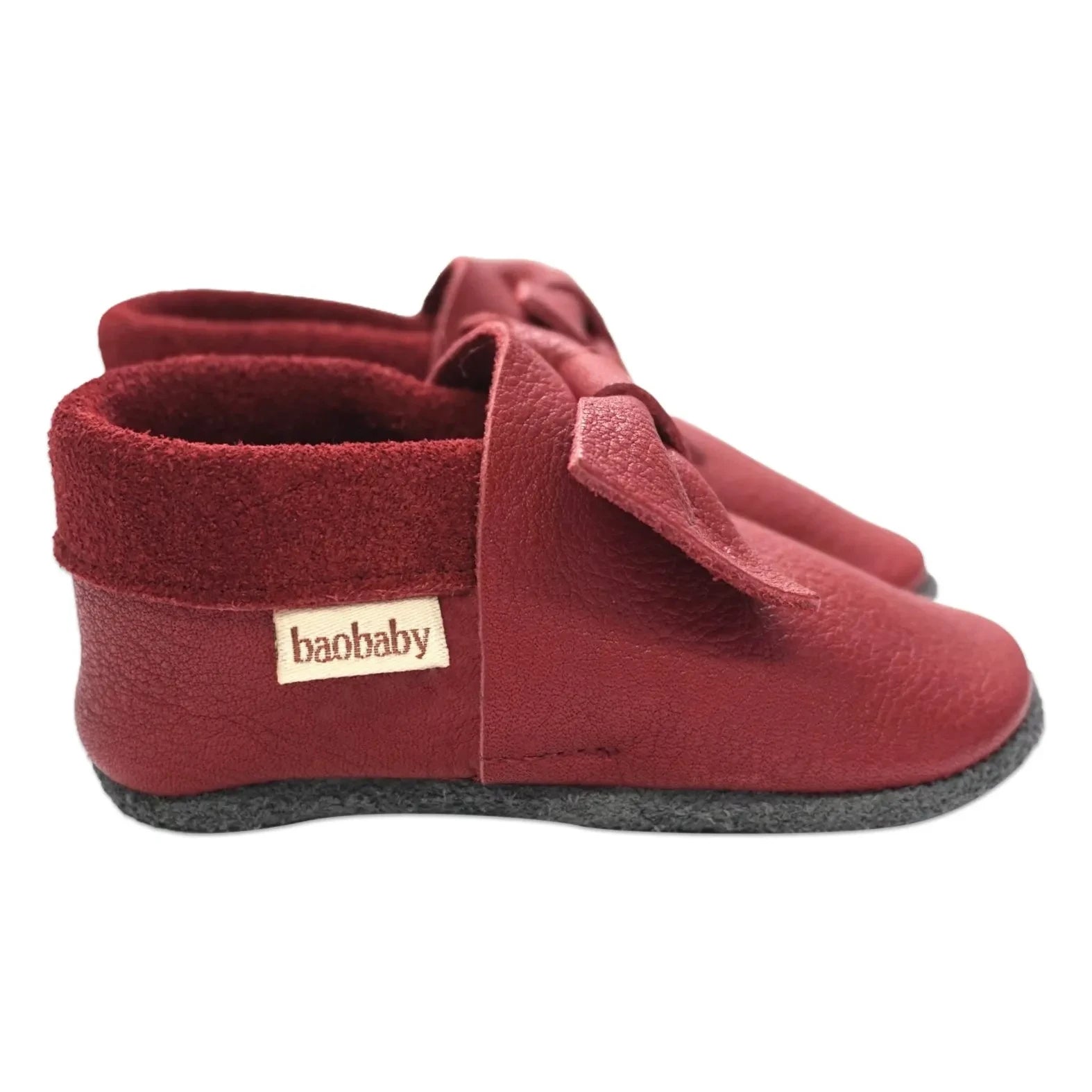 Baobaby - Knot Slippers | Cherry red