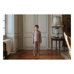 Risu Risu - Lao Checked Organic Cotton Pajamas | Brown