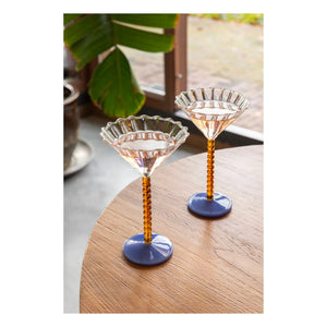 &Klevering - Amber-Colored Pearl Glasses - Set of 2