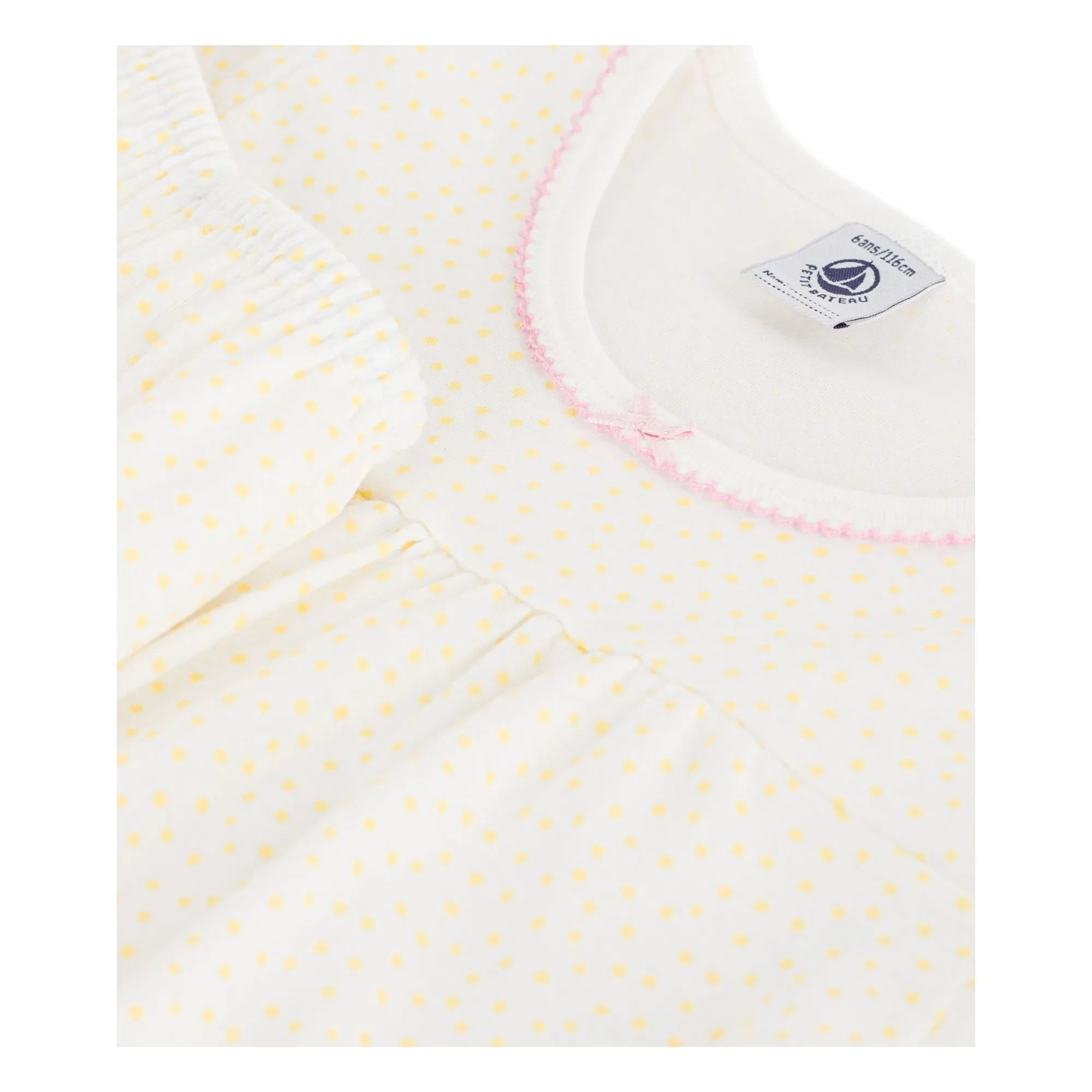 Petit Bateau - Puantiyeli Şort Pijama | Beyaz