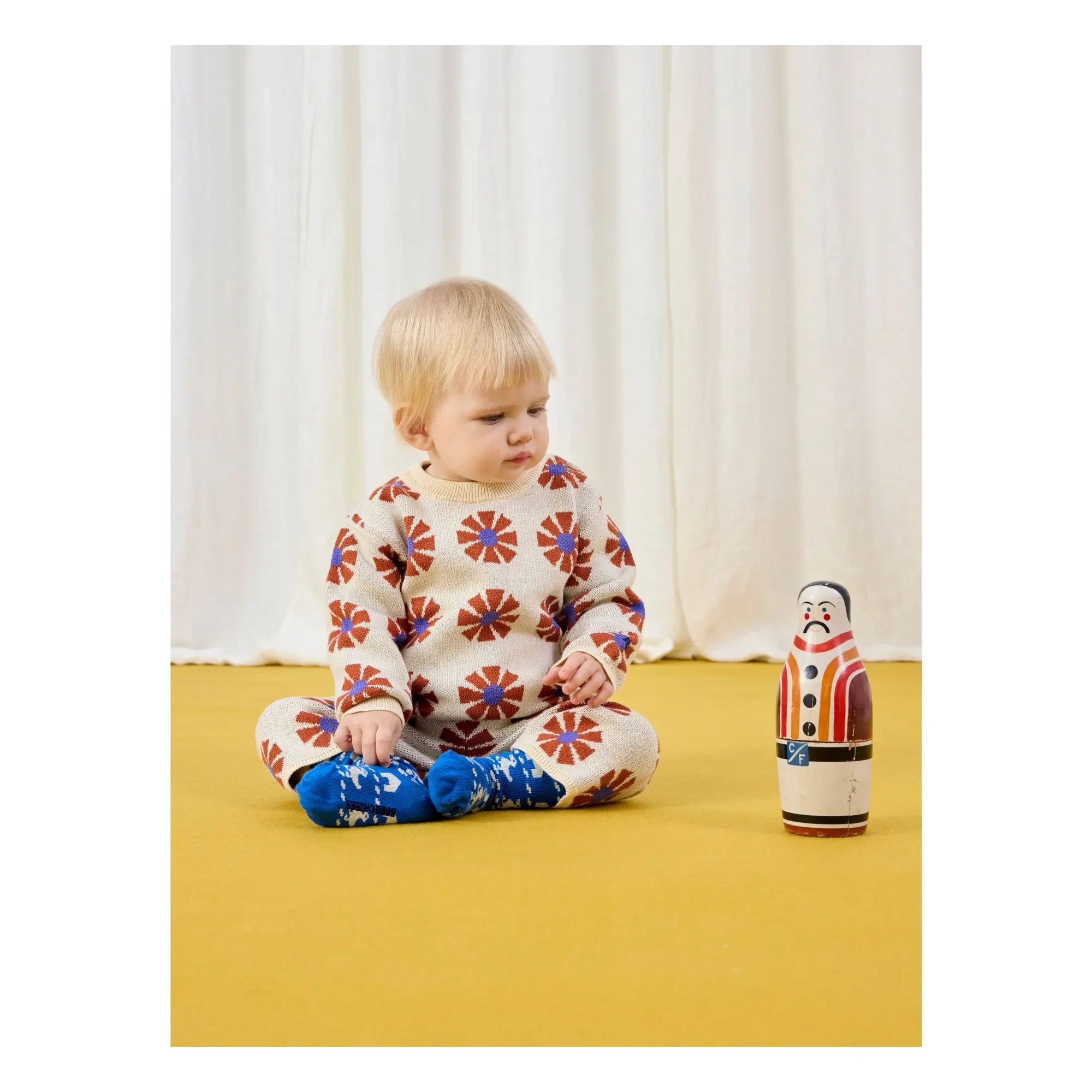 Bobo Choses - Organic Cotton Jacquard Sweater | Beige