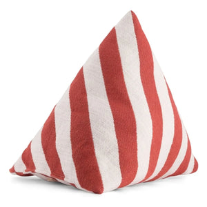 The Socialite Family - Divino Jacquard Striped Cushion | Brick Red