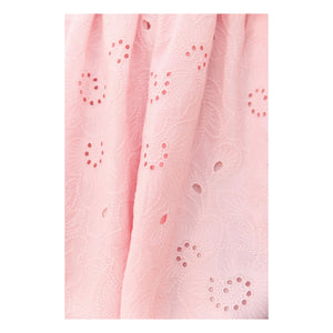 Tartine et Chocolat - Embroidered Flower Balloon Sleeve Dress | Powder Pink