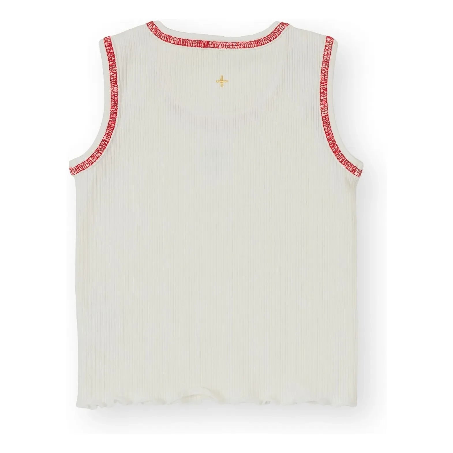 Goldie + Ace - Fitted Cotton Tank Top Apple | Ivory