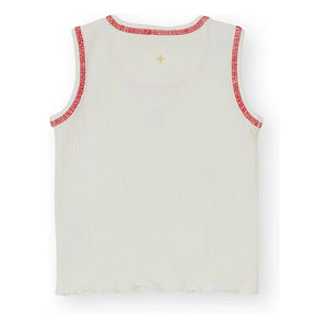 Goldie + Ace - Fitted Cotton Tank Top Apple | Ivory