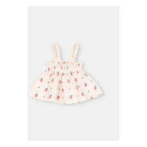 Búho - Organic Cotton Strawberry Top | Light Pink