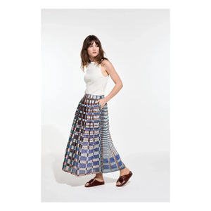 Mapoésie - Romeo Utopie Skirt Flamed Cotton | Blue