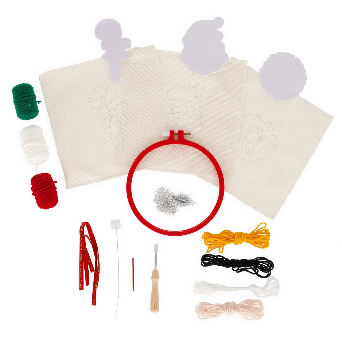 Legami - Creative Kit Hanging Christmas Decorations - Punch Needle Kit