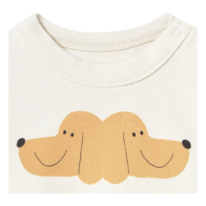 Tinycottons - Sweat Dogs Tiny & Tiny Organic Baby | White