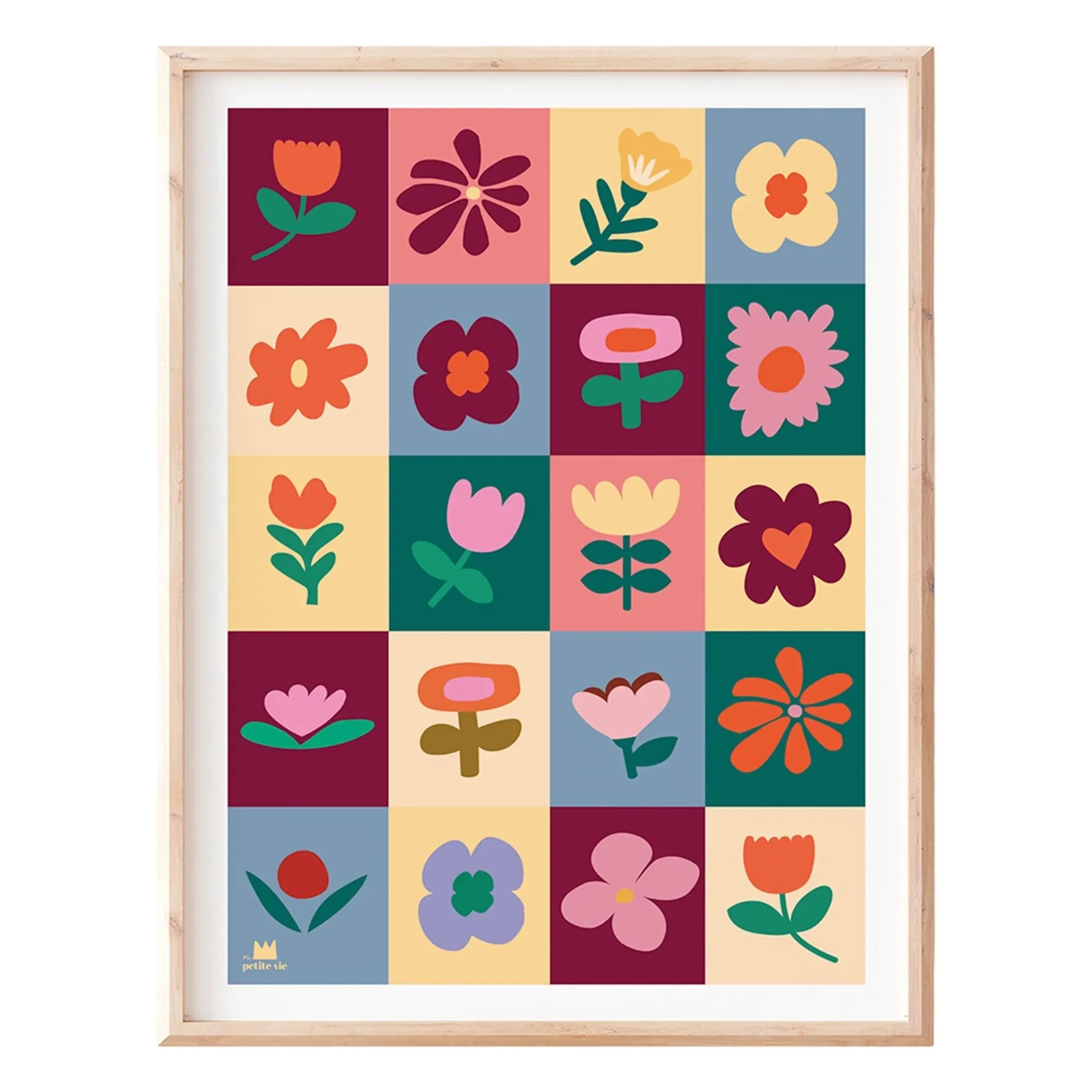 Ma petite vie - Floral Patchwork Poster