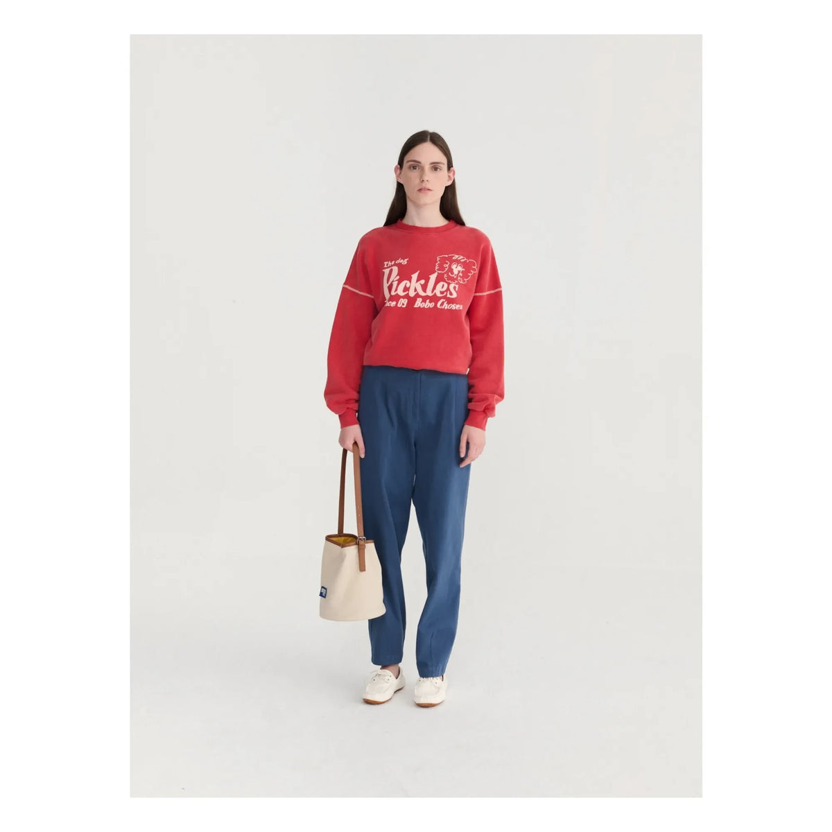 Bobo Choses - Pickles the Dog Organic Cotton Sweatshirt | Red