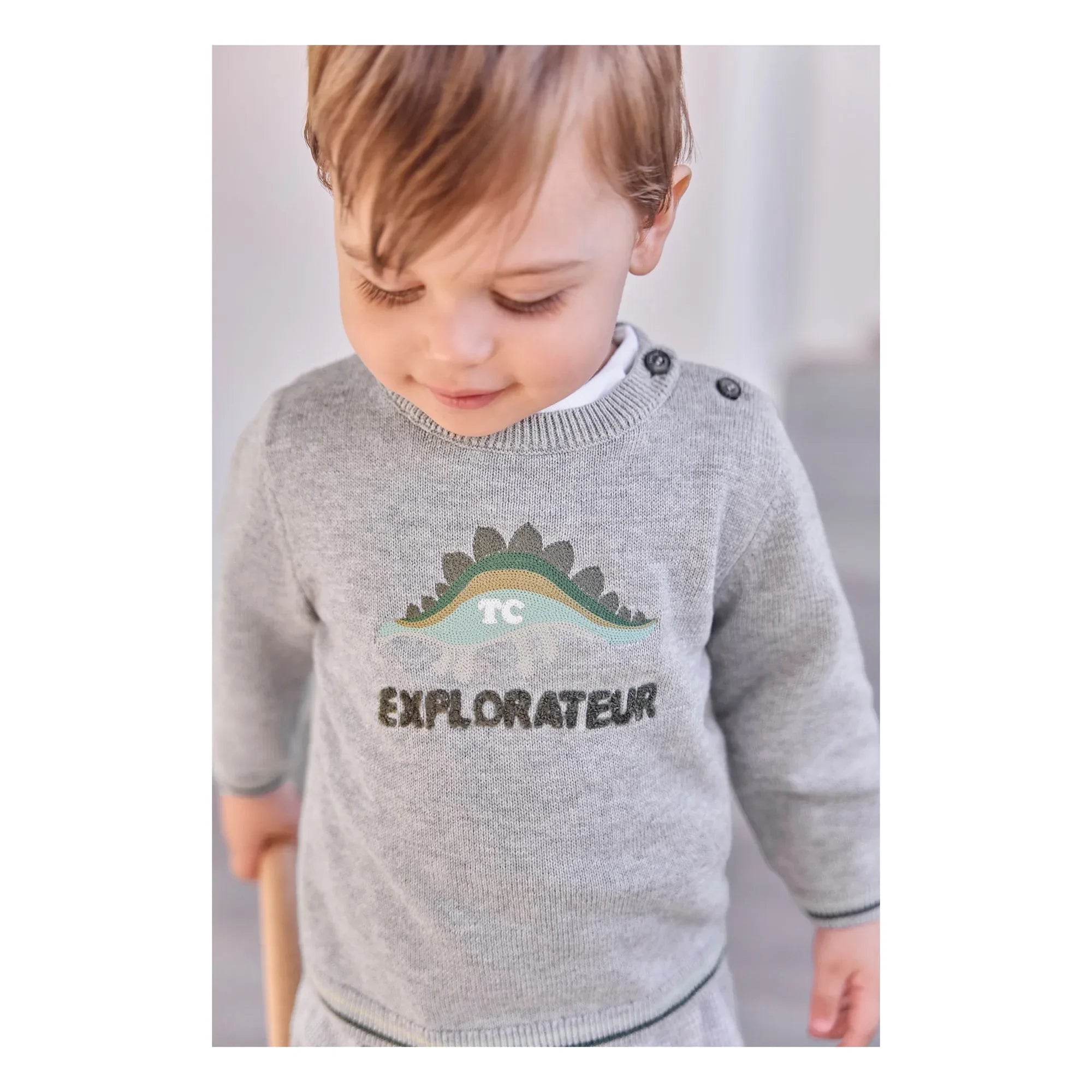 Tartine et Chocolat - Chiné Explorer Sweater | Gray