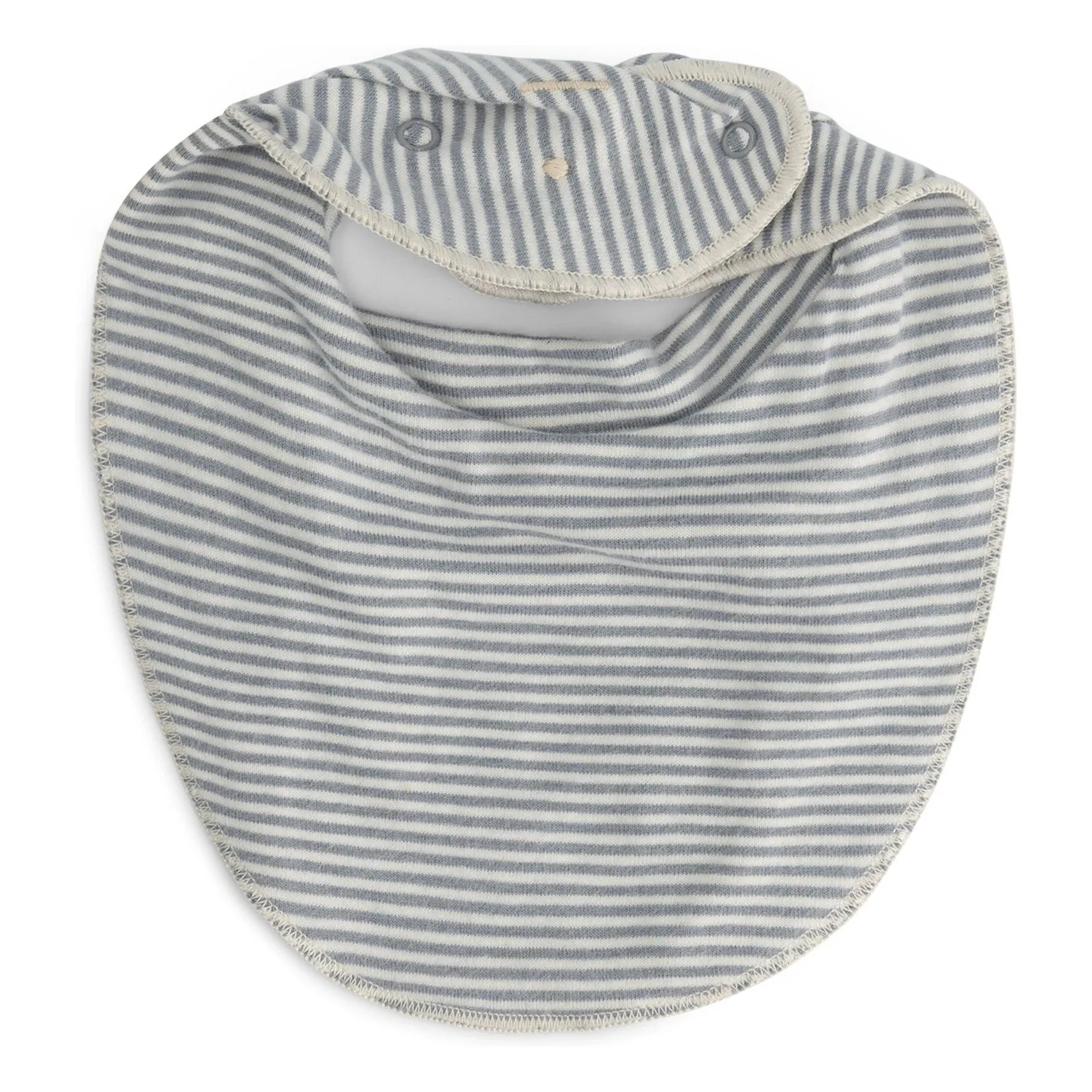 Gray Label - Striped Organic Cotton Bib | Ice Blue