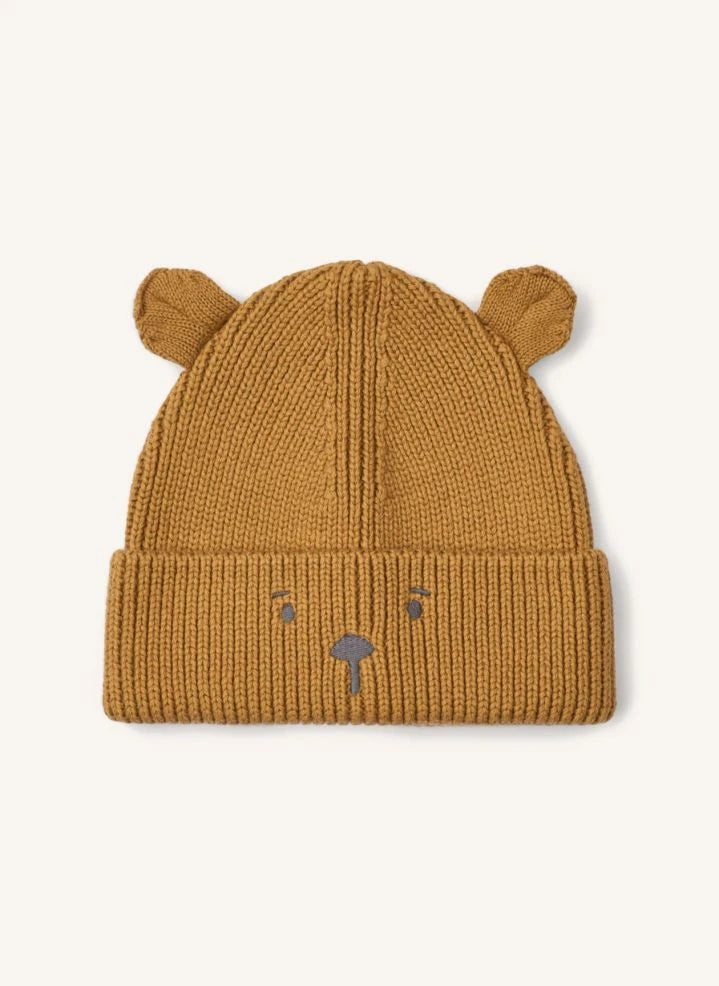 Liewood - Gina Bear organic cotton beaded hat | Caramel