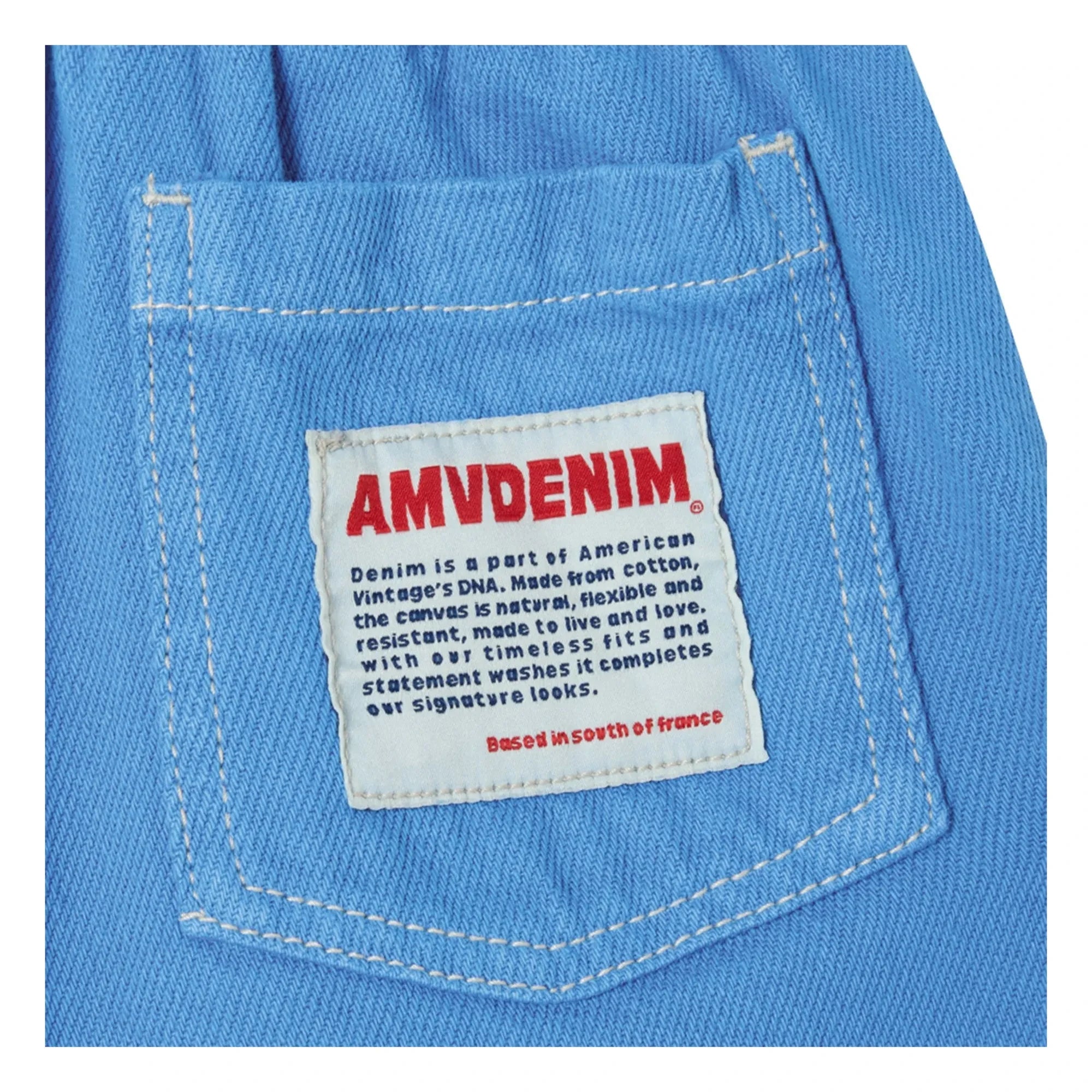 American Vintage - Pusway Organic Cotton Drawstring Denim Trousers | Blue