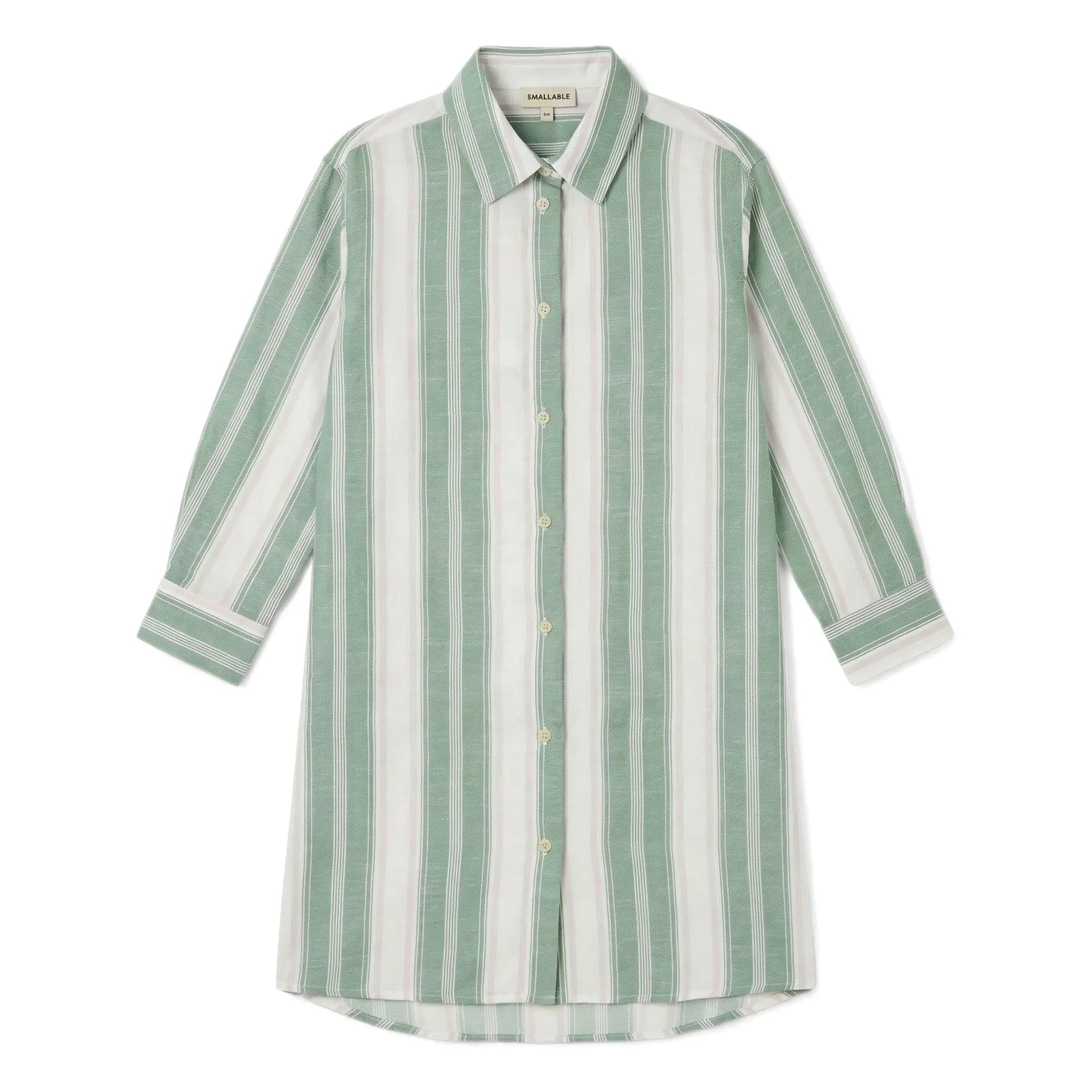 Smallable Kid - Striped Leya Shirt Dress | Mint Green