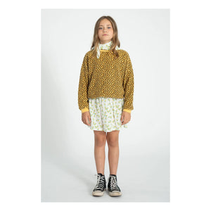 Piupiuchick - Organic cotton floral print short skirt | White