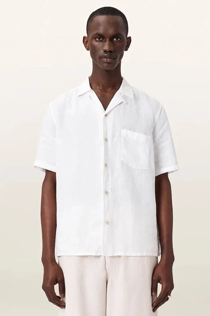 AllSaints erkek keten gömlek TRI