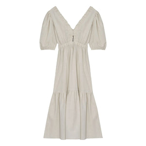 the new society - Aloe Linen Dress | Sand