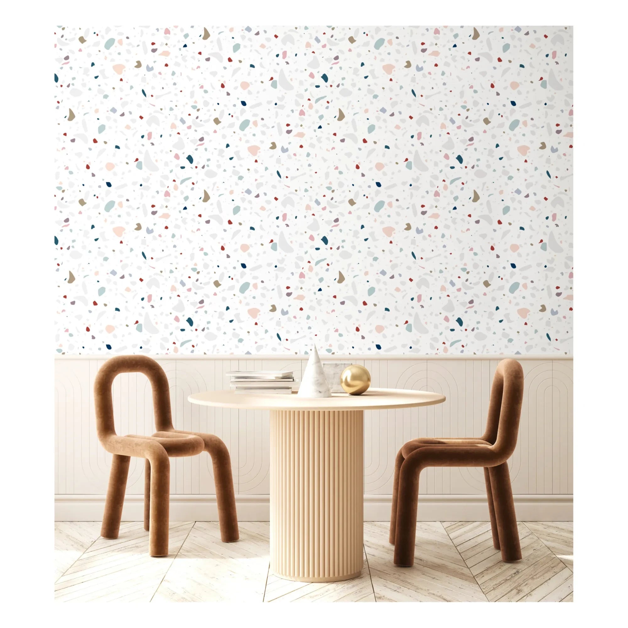 PaperMint - Traditional Granite Wallpaper | White
