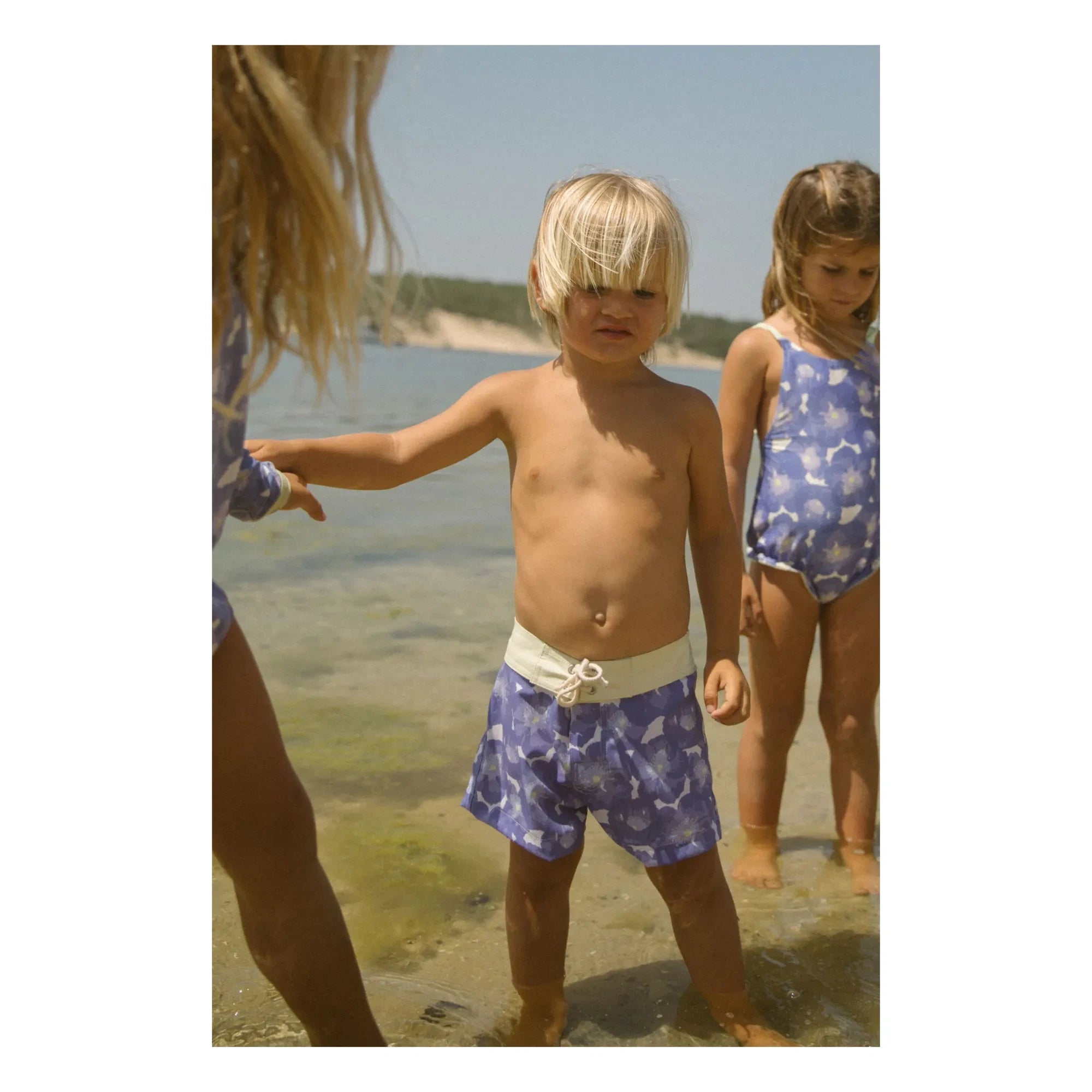 My First Cantê - Luca Floral Swim Shorts | Blue
