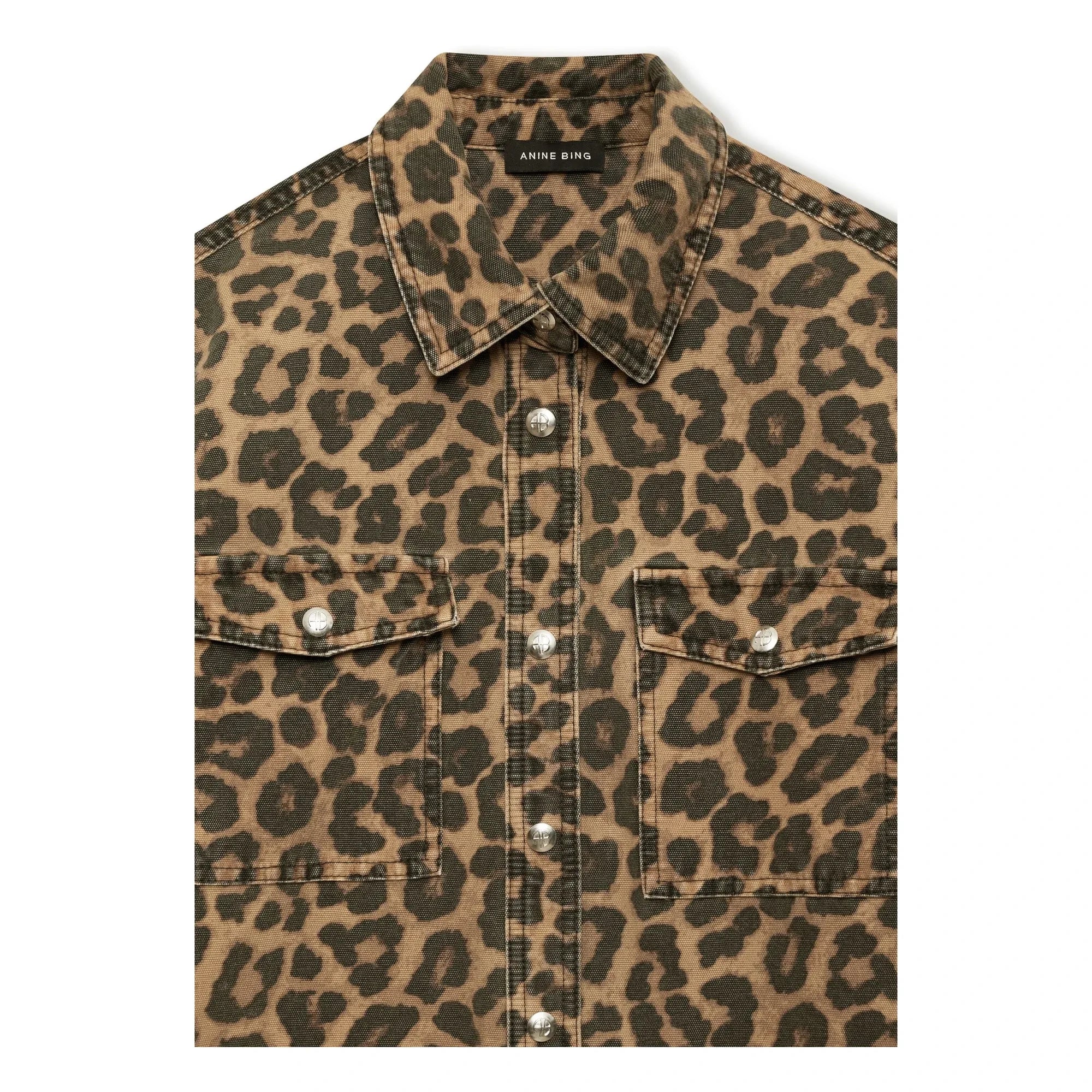 Anine Bing - Paxton Leopard Shirt | Brown