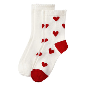 Petit Bateau - Heart Socks 2 Pairs | Red