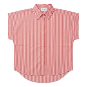 Smallable Woman - Striped Bella Crop Shirt | Cherry Red