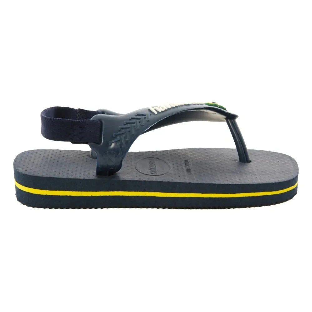 Havaianas - Logo Brazil Baby Flip-Flops | Night Blue