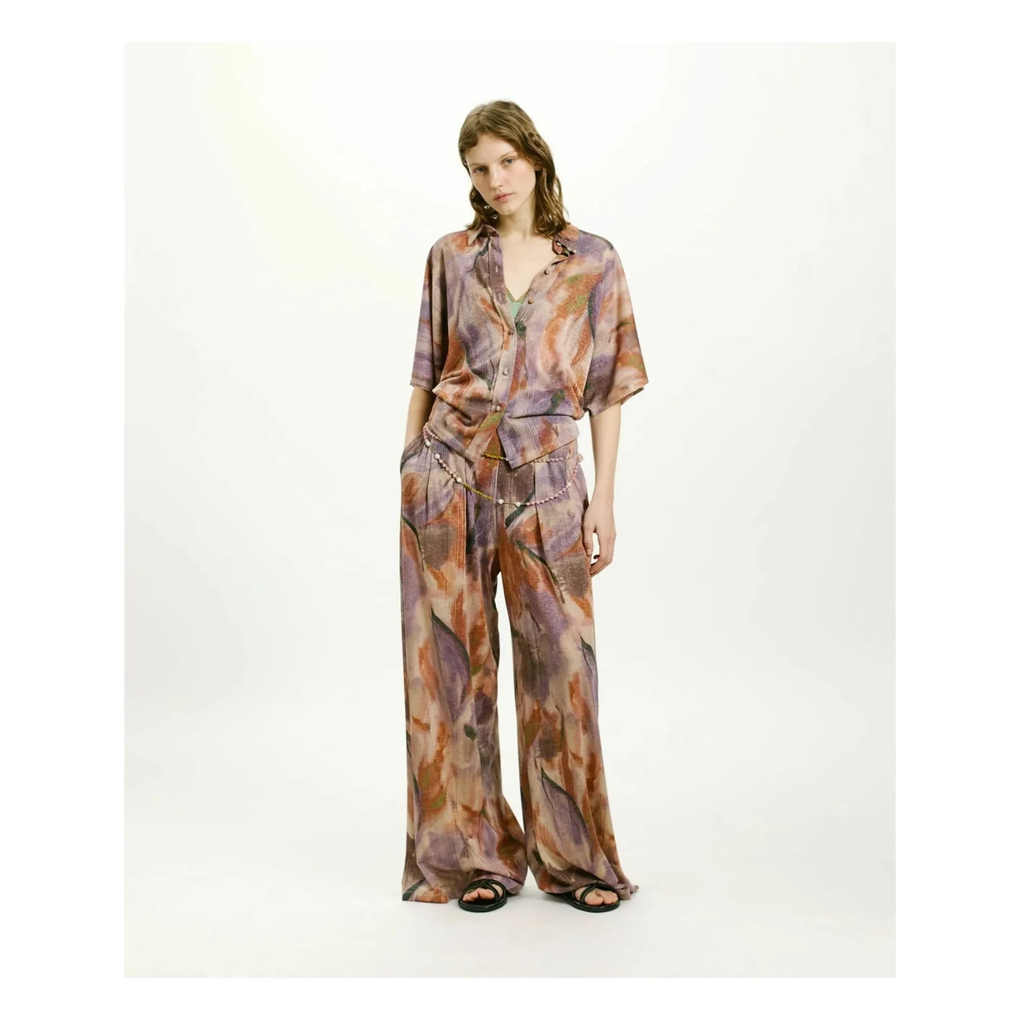 Momoni - Aspen Desenli Pantolon | Mor