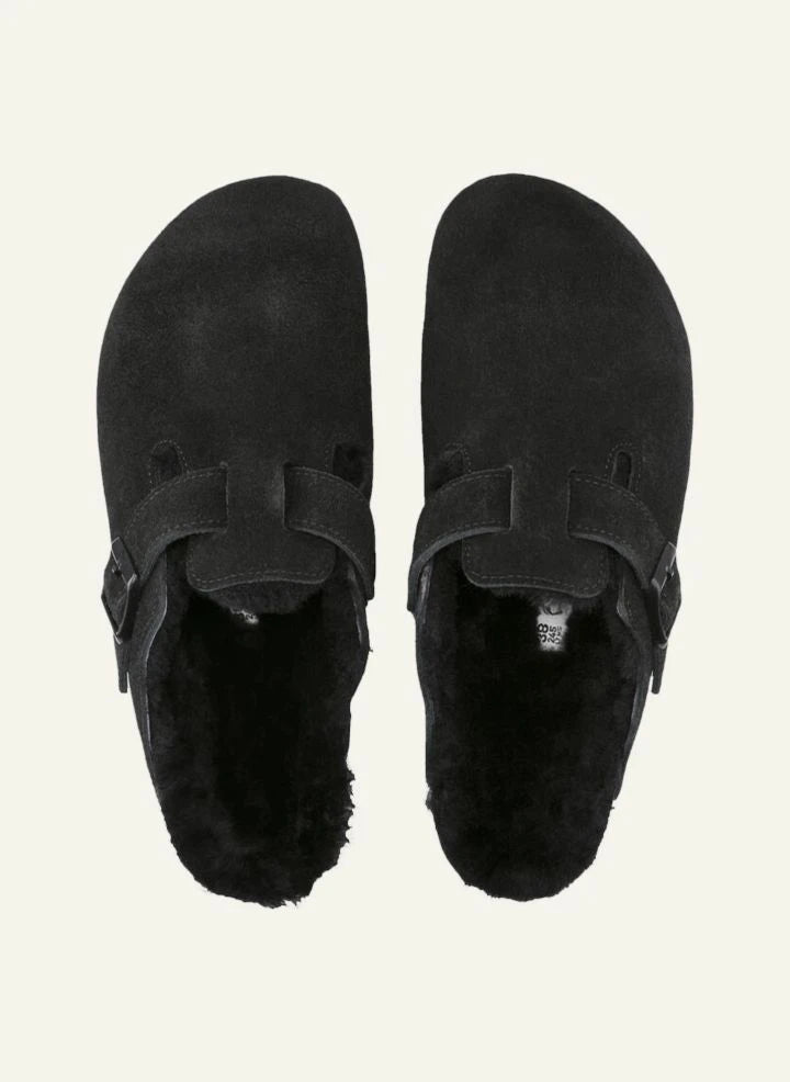 BIRKENSTOCK - Boston Shearling Clogs - Adult Collection | Black
