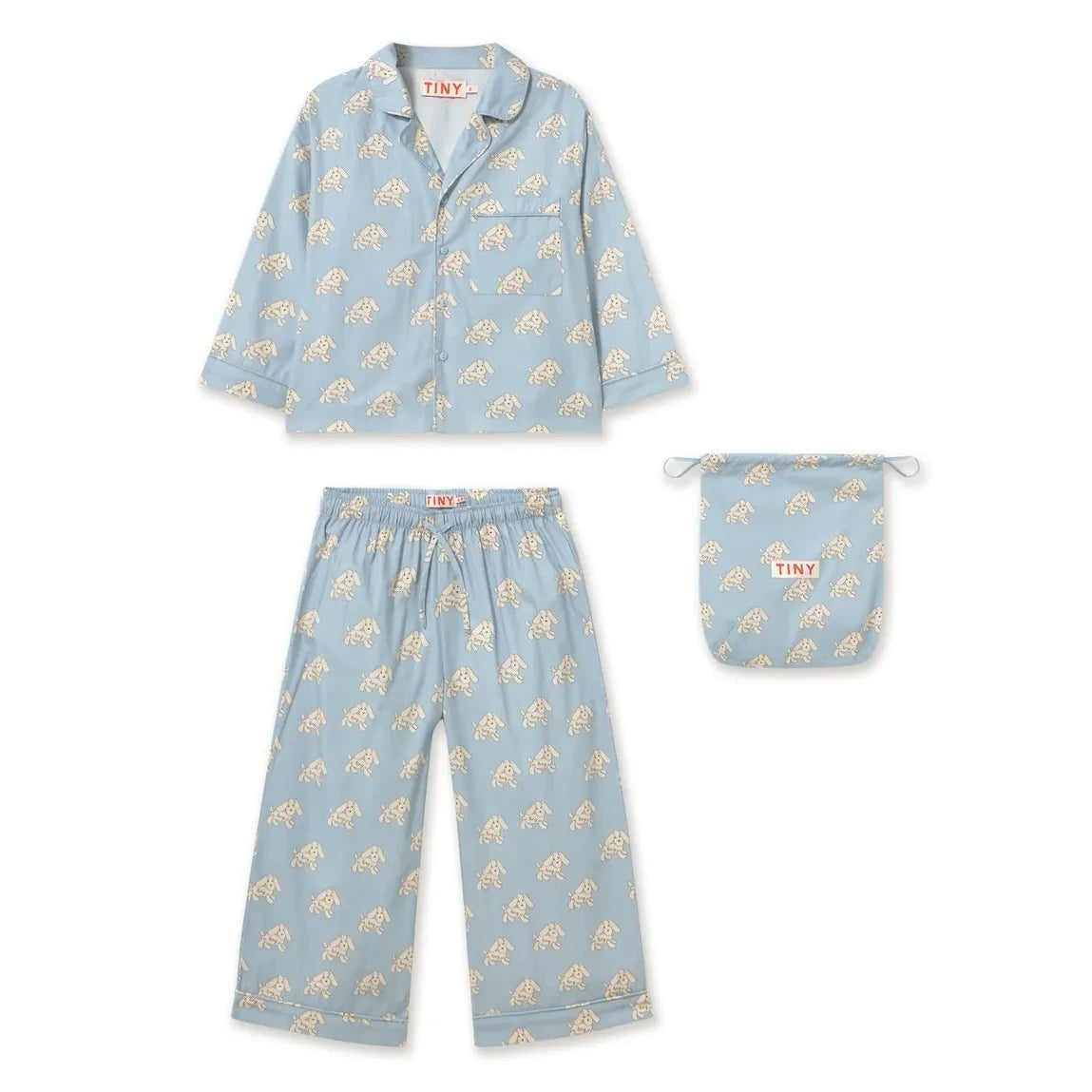 Tinycottons - Light Blue Dog Pajamas