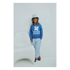 the new society - Almond Striped Seersucker Pants | Light Blue