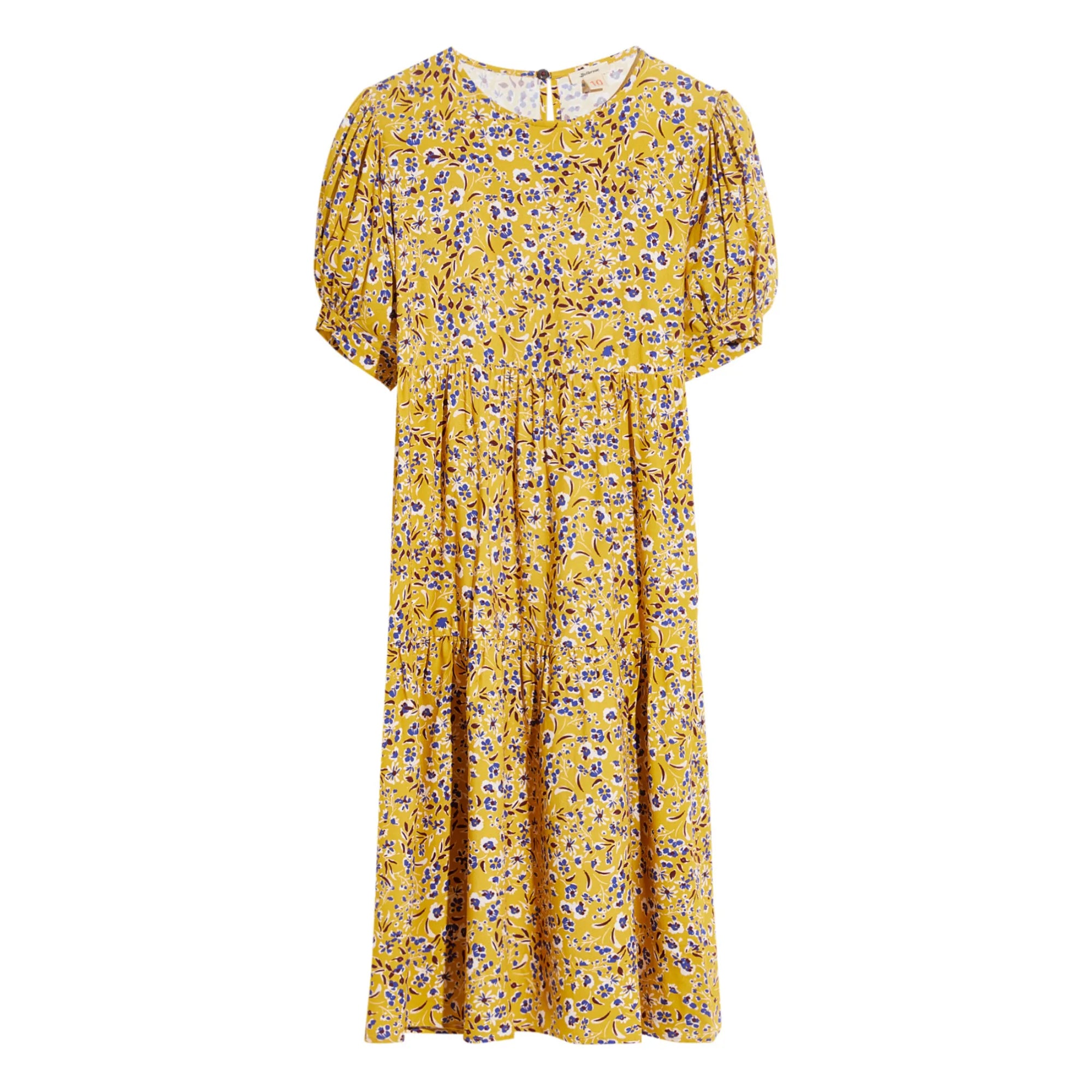Bellerose - Atomic Print Ruffled Dress | Mustard