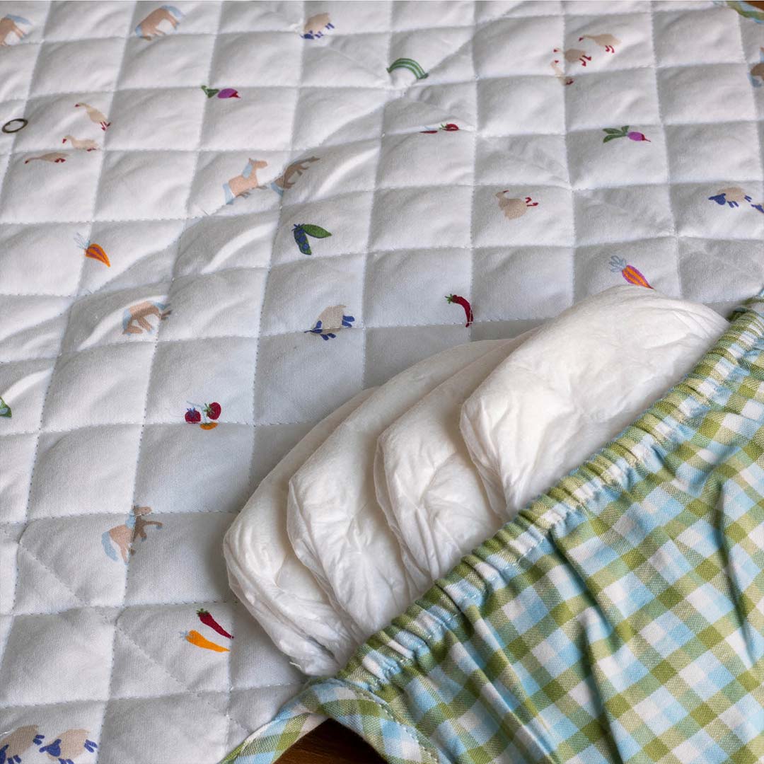 Avery Row Cotton Travel Baby Changing Mat - Greenhouse Gingham-Travel Changing Mats-Greenhouse Gingham- | Natural Baby Shower