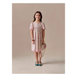 Bonpoint - Lysiane Fleurie Organic Cotton Ruffle Dress | Pink