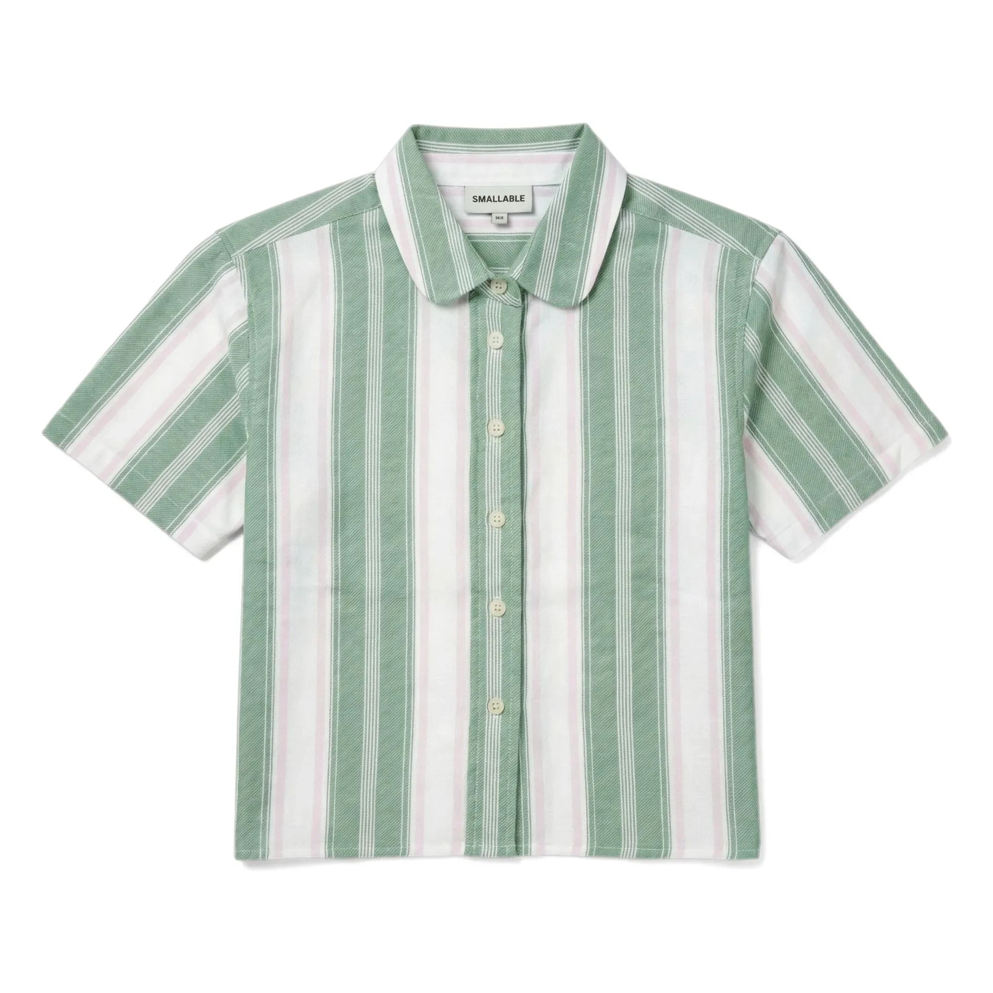 Smallable Kid - Sawyer Striped Shirt | Mint Green