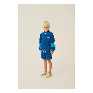 The Campamento - Color-Blocked Terry Zip-Up Sweat Top | Navy Blue